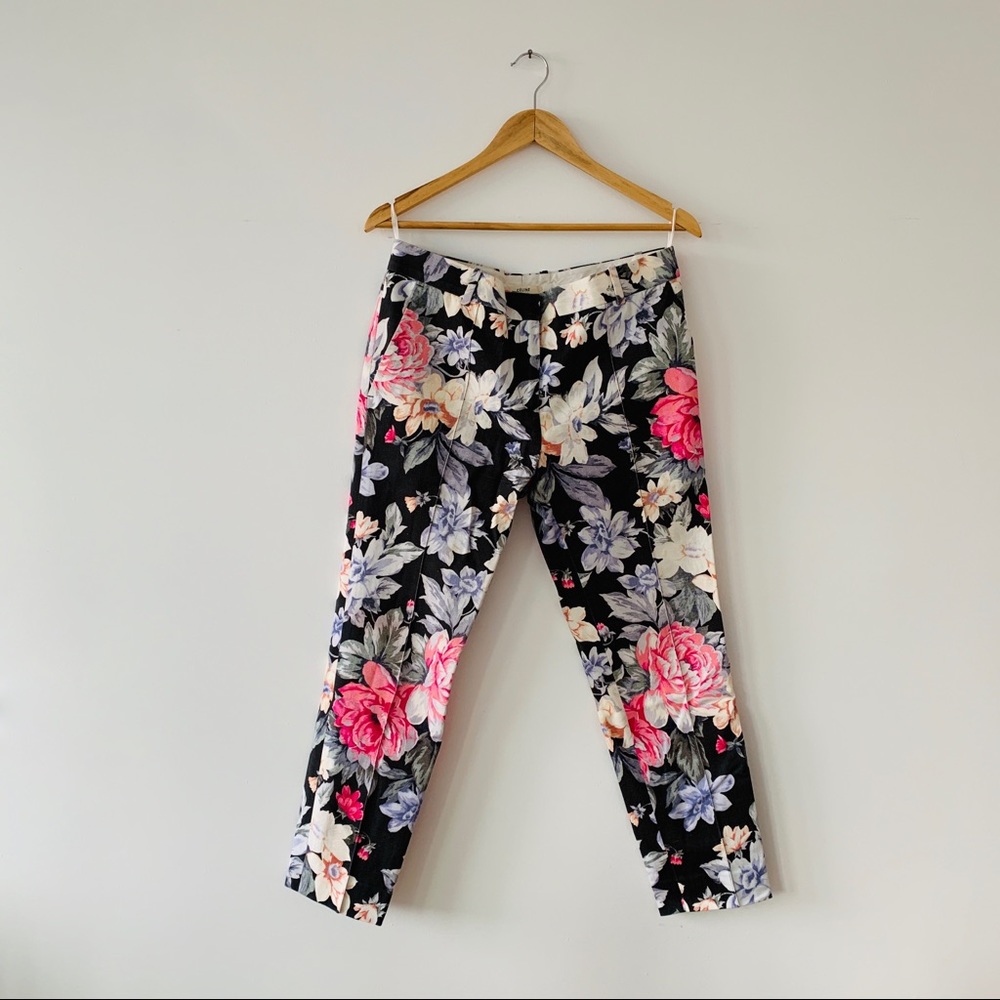 Céline floral cropped trousers
